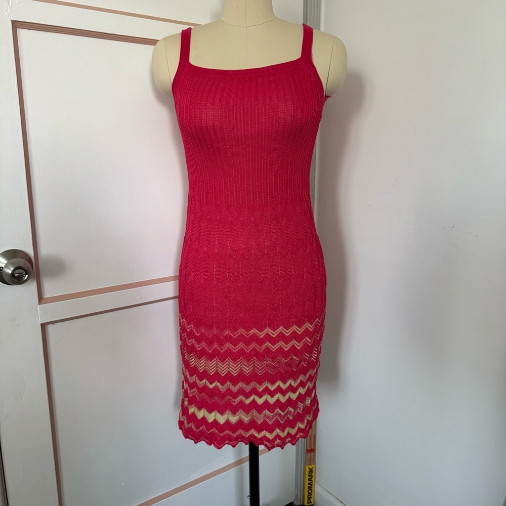M by Missoni Hot Pink Knit Dress